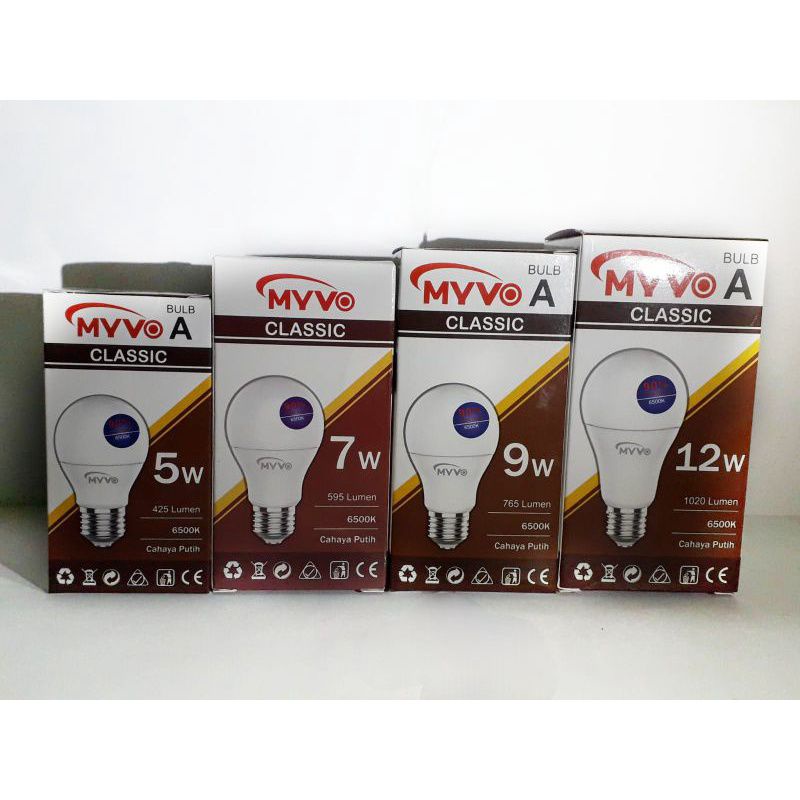 Lampu LED Bohlam MYVO CLASSIC 12 Watt Termurah