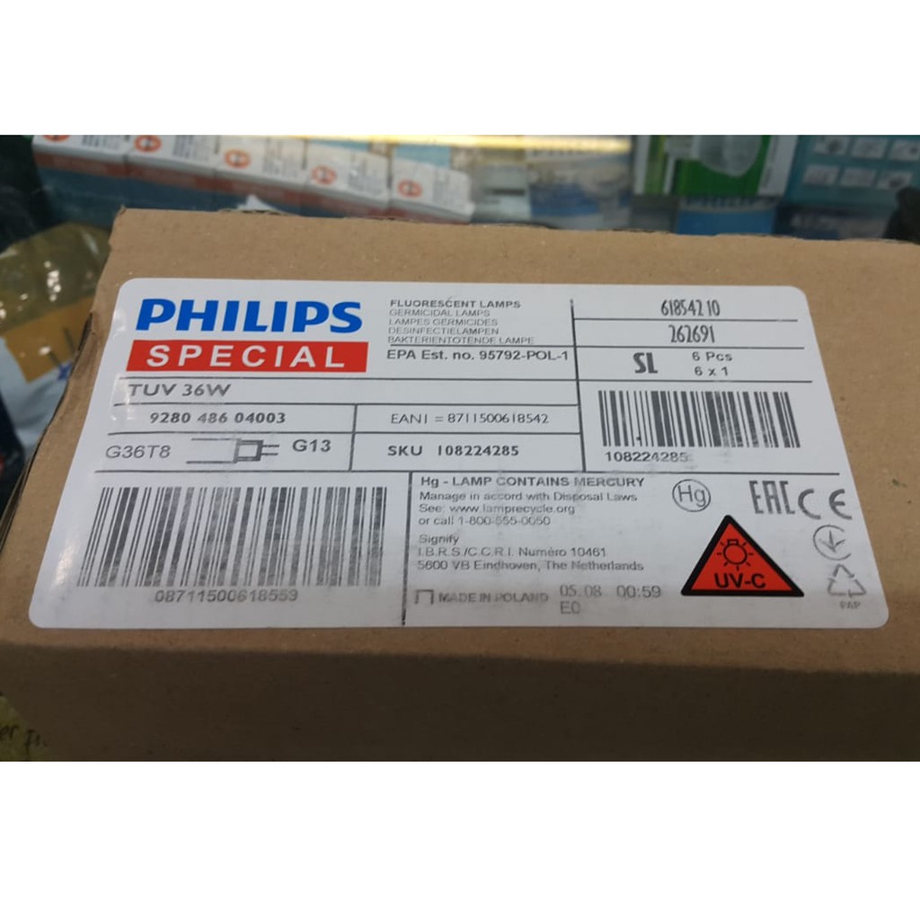 PHILIPS TL UV-C UV Kuman Germicidal 15Watt / 36Watt