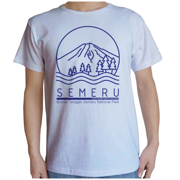 Kaos SEMERU - Kaos Pria - Kaos Outdoor - Baju Distro - Semeru - Adventure - Kaos Pendaki (170709)