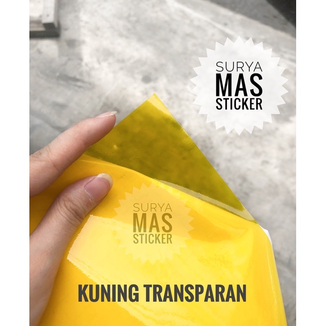 stiker mika lampu motor mobil-Kuning