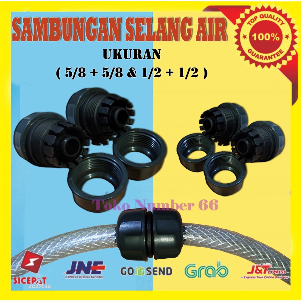 SAMBUNGAN SELANG AIR QUICK CONNECTOR SELANG LURUS 5/8 &amp; 1/2 INCH PERALATAN PERKBUNAN MURAH COD