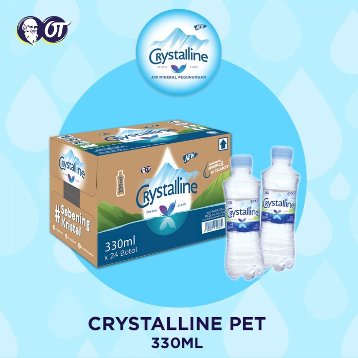 

(BISA COD) CRYSTALLINE AIR MINERAL 330ML x 24 BOTOL (KHUSUS GOSEND / GRAB)