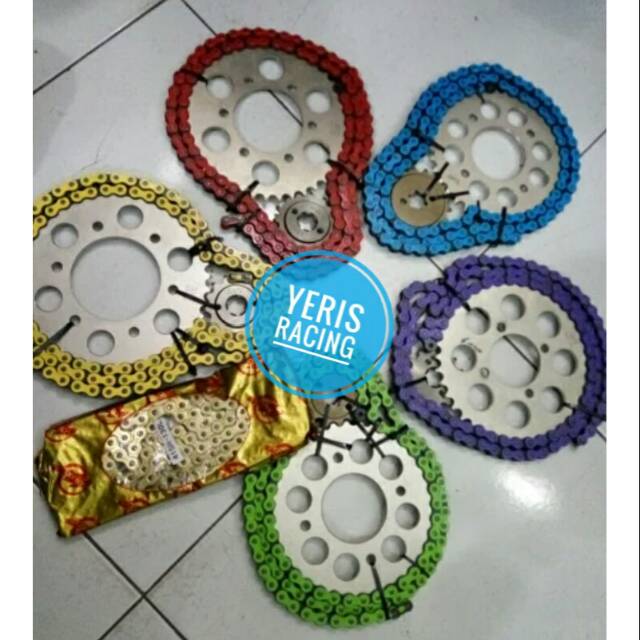 Gear set  sss rantai warna motor supra x 125.415.