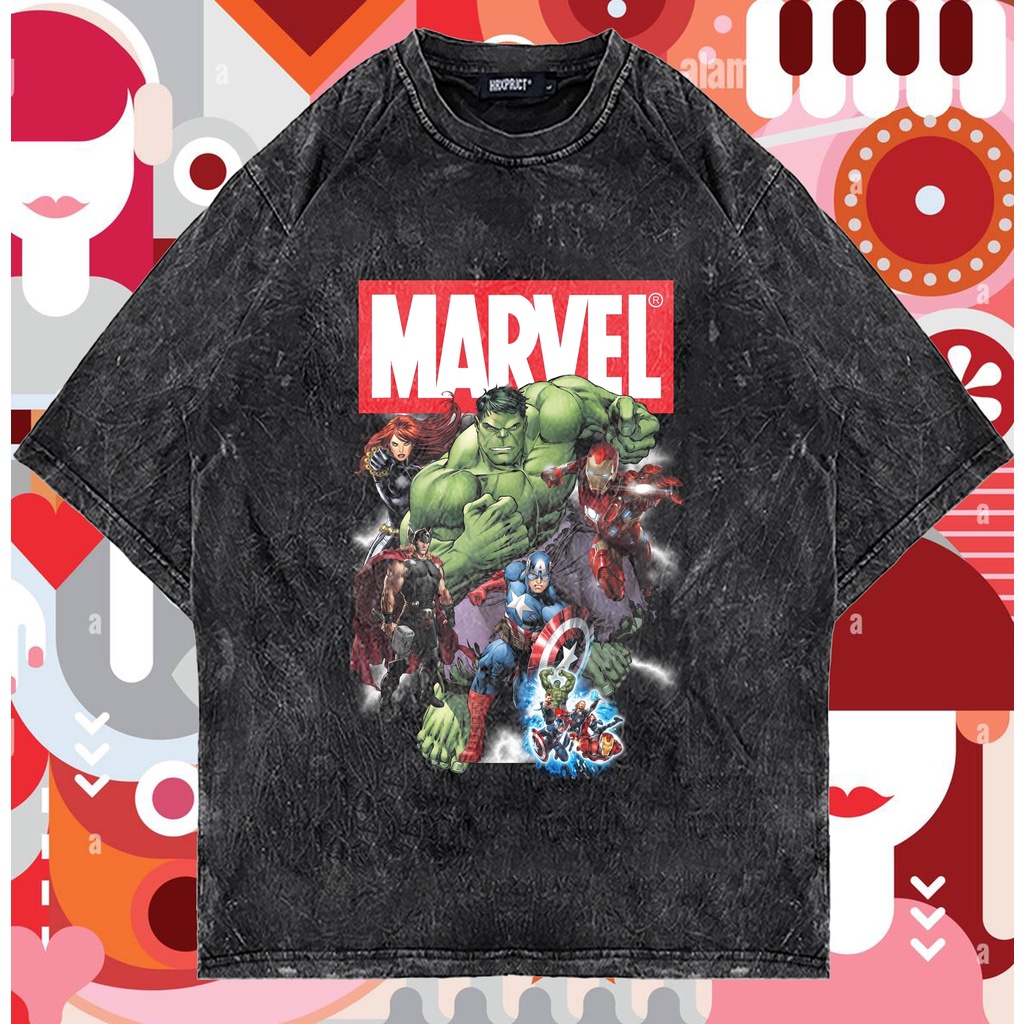 MARVEL VINTAGE OVERSIZE WASHED TEES