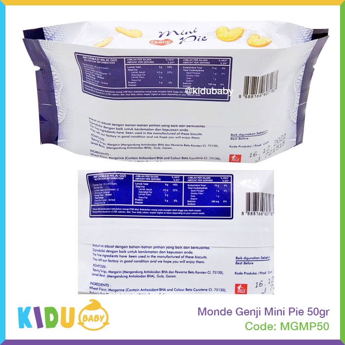 Monde Genji Mini Pie 50gr Kidu Baby