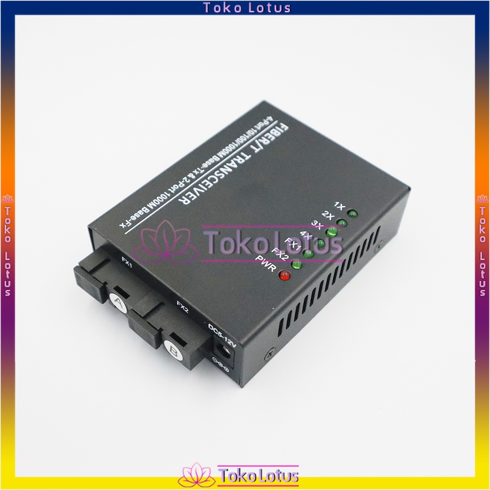 TERBARU!!! 2F4E Converter Mode Fiber Konektor RJ45 / Converter saja Giga / Fullset Giga Fiber Converter Switch Media