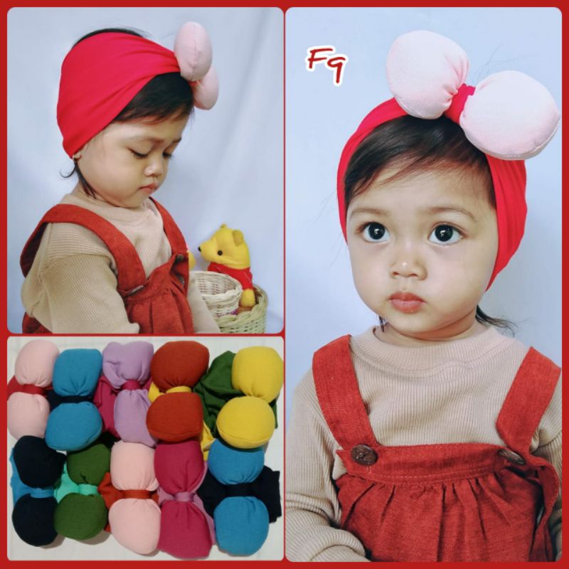 Bando Bantal Beda Warna | Bandana Anak Bulat | Alus Collection | BISA C.O.D
