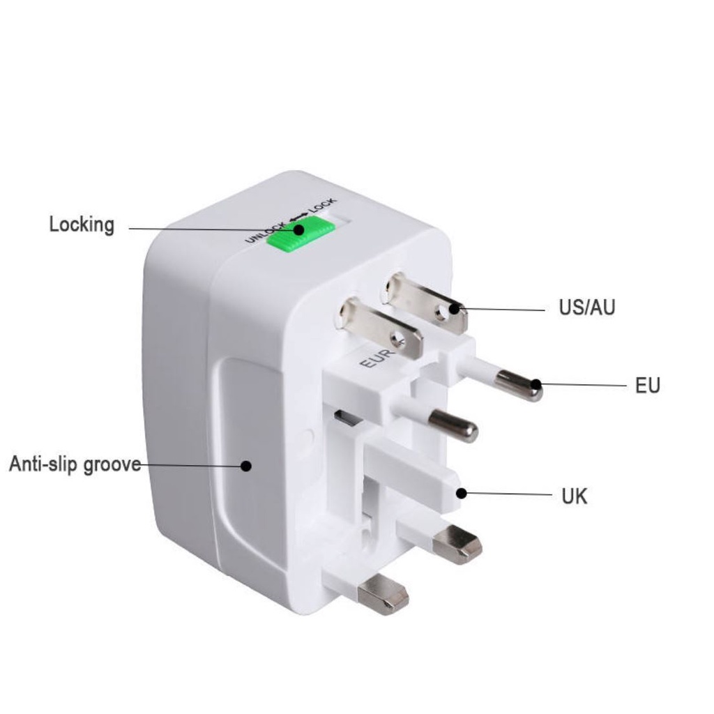 Travel Adaptor Multi Fungsi / Steker Serbaguna / Bisa untuk semua negara / EU, AU, UK dan US Plug