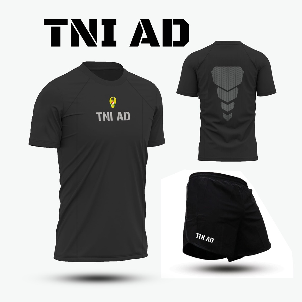 Stelan Olahraga TNI AD / Baju Olahraga TNI AD / Stelan Erobik TNI AD / Kaos Stelan Olahraga TNI AD W