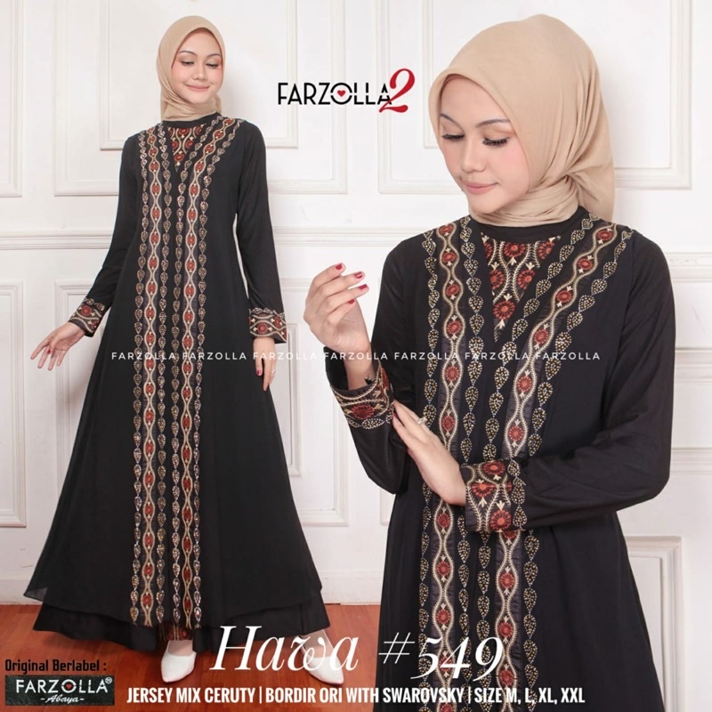 Abaya Turkey | Hawa #549 | Busana Arab Muslimah Original by Farzolla