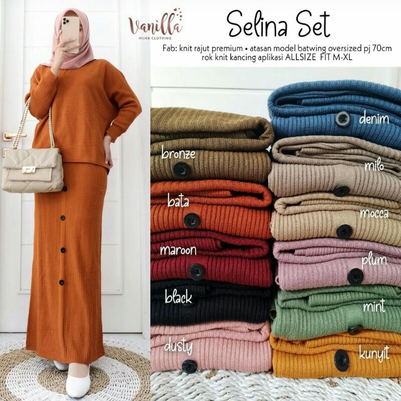 SELINA Set (top &amp; rok) II Vanilla