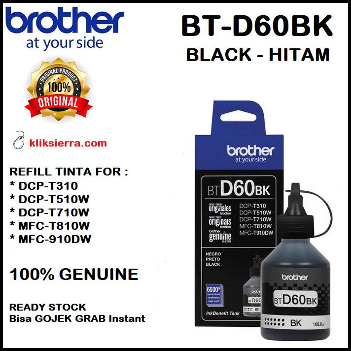 Brother Tinta Bt-D60Bk | Btd60Bk | Btd60 Bk Original Black