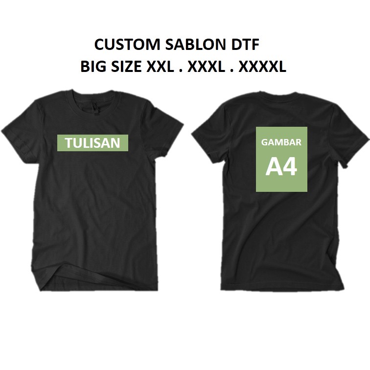 CUSTOM JUMBO SABLON DTF TULISAN + A4