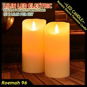 Lilin Lampu Led Api Goyang - Electric Realistic Flameless Candle - Dekorasi Romantis Meja Kafe