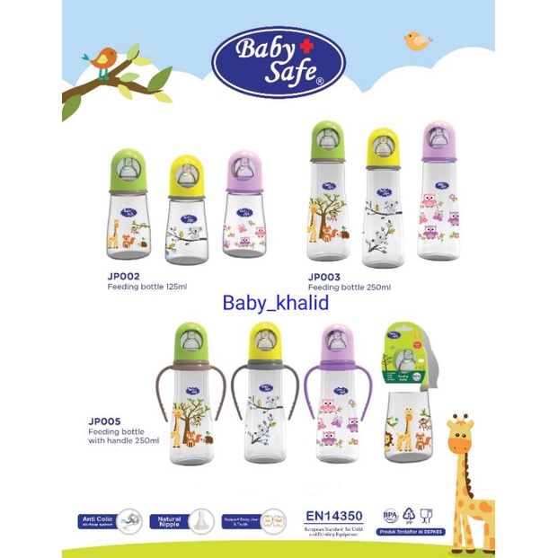 Baby Safe JP002 JP003 JP005 Botol Bayi Standard Slimneck