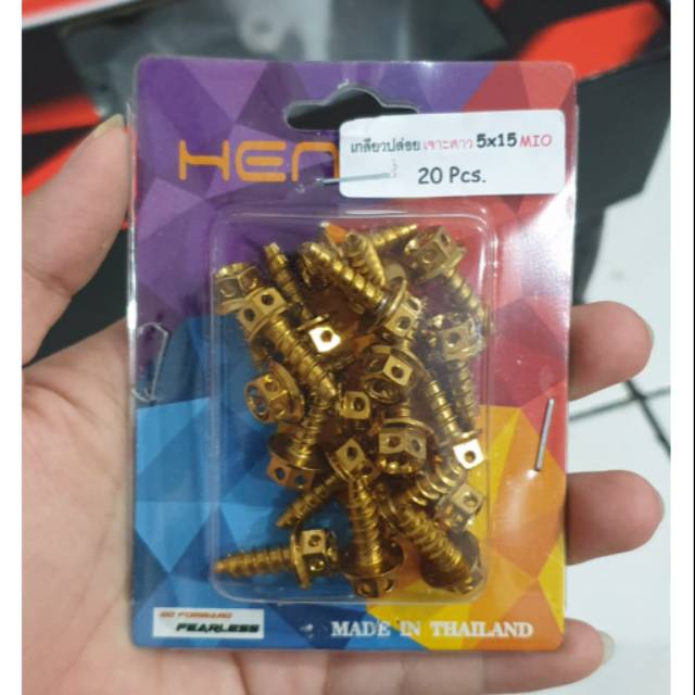 Baut Sekrup Probolt Body Heng Gold Flower 20pc Buat Honda Matic Beat Vario Vario 125 Scopy Dll