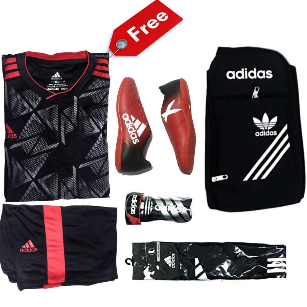 [KODE E7V70] Sepatu futsal Adida - s BONUS JERSEY 1 SET TERLENGKAP