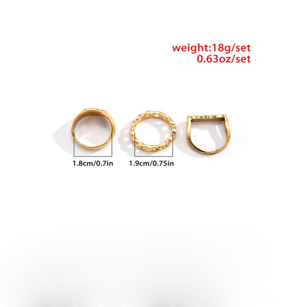 [Elegan] Huruf Set Cincin Kepribadian Retro Vintage Hadiah Punk Tidak Biasa Laki-Laki Tengkorak Perempuan Wanita Jari Rings