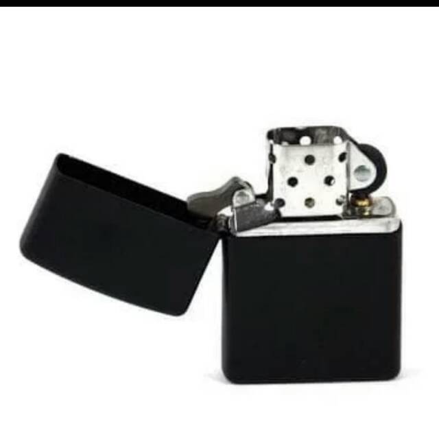 Korek zippo polos hitam murah