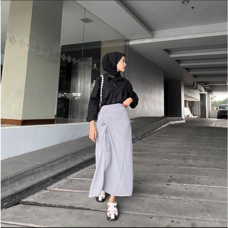 TAMARA SKIRT CRINGKLE | ROK SERUT CRINGKLE AIRFLOW | ROK SPAN TALI SERUT PREMIUM