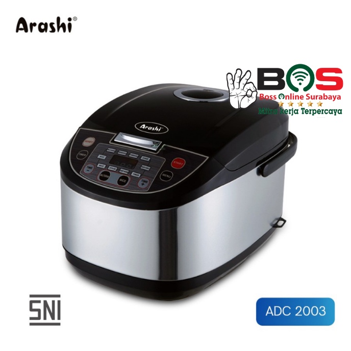 Rice Cooker Arashi 2L ADC-2003 ADC 2003 dengan Magic Com 3D Heating