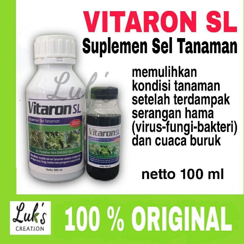 VITARON SL 100 ml suplemen sel tanaman memperbarui sel tanaman yang rusak