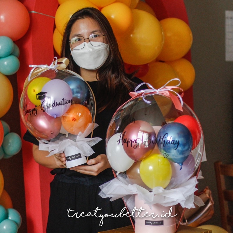 Boba Balloon / Balon Box / Box balon / Kado balon