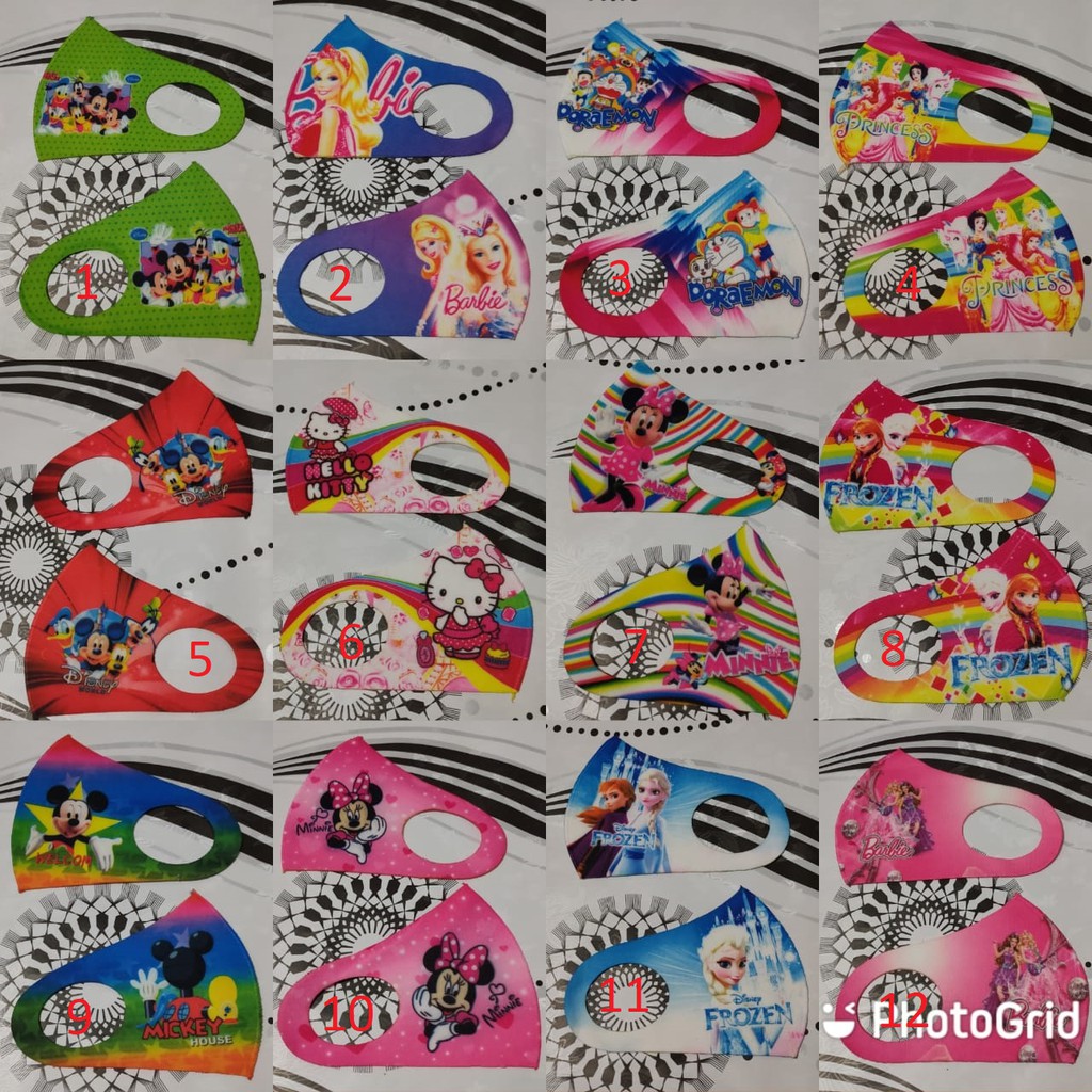MASKER SCUBA ANAK-ANAK PEREMPUAN / MASKER SCUBA PRINTING (BACA DESKRIPSI)