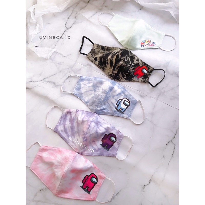 Masker Among Us @vineca.id / Masker tie dye / masker kain / among us / masker among us /tiedye /bt21