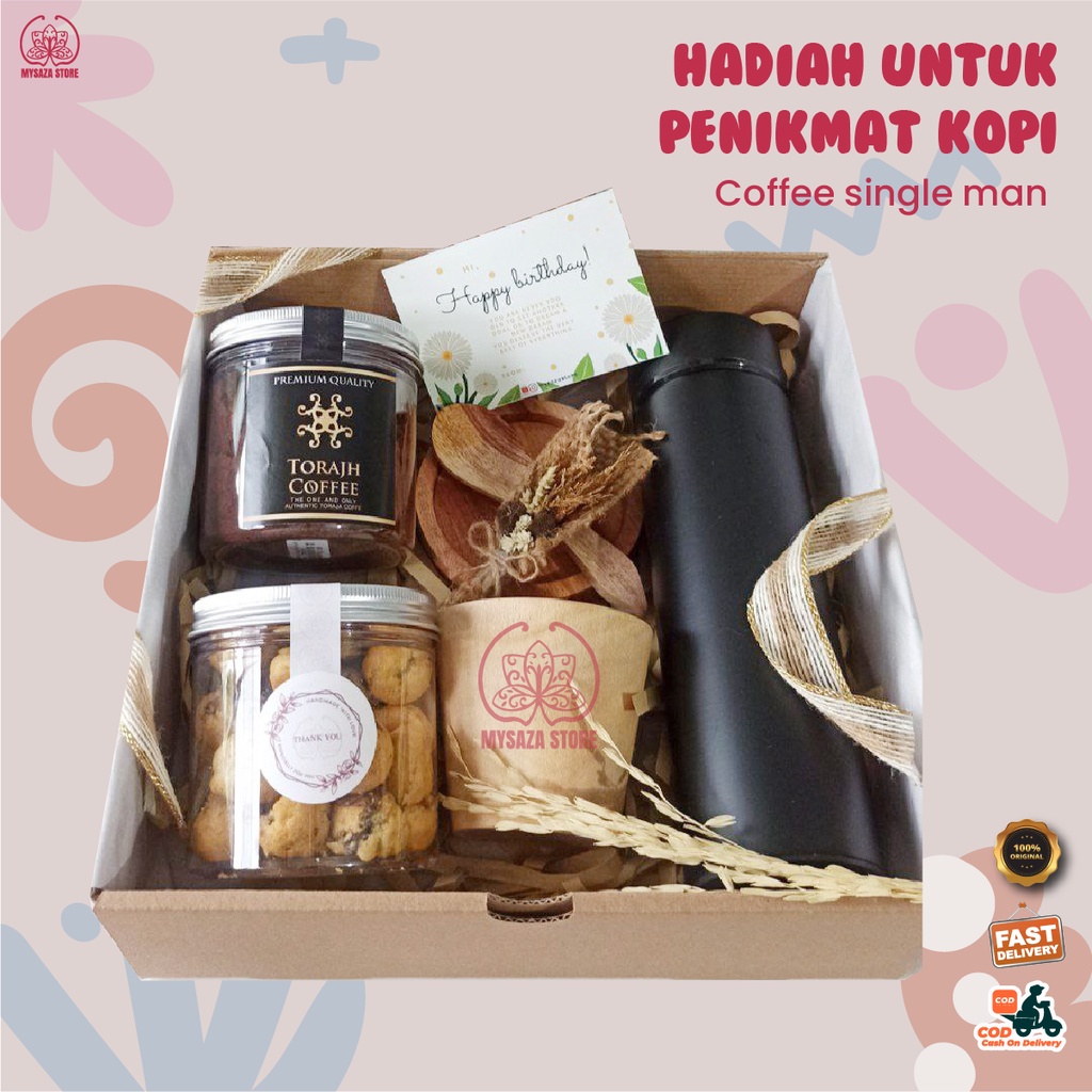 

Paket Hadiah Coffee Hampers Gift Kado Souvenir Ulang Tahun Pernikahan Wisuda Cowok By Mysazastore