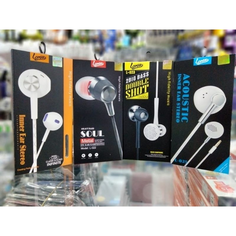 HEADSET LAMIGO SOUL METAL DOUBLE SHOT ACOUSTIC  INNER EAR STEREO