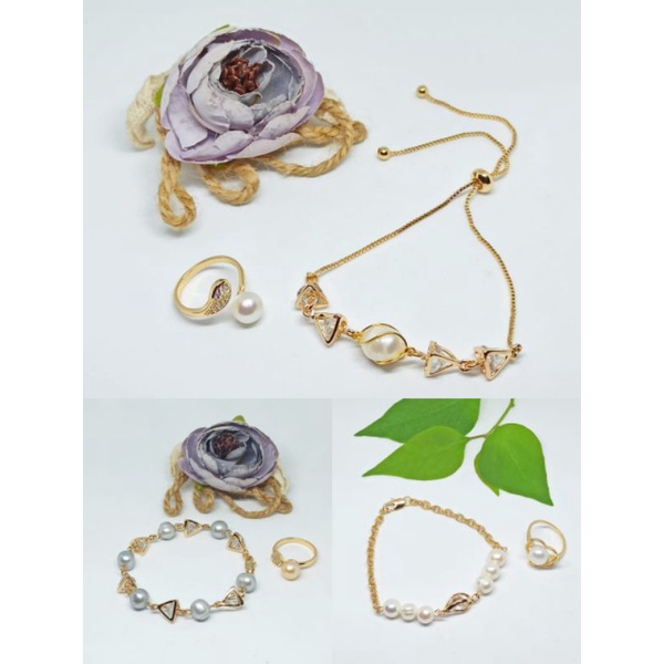 Paket gelang dan cincin| Gelang mutiara| cincin mutiara| gelang mutiata lombok| mutiara asli lombok|