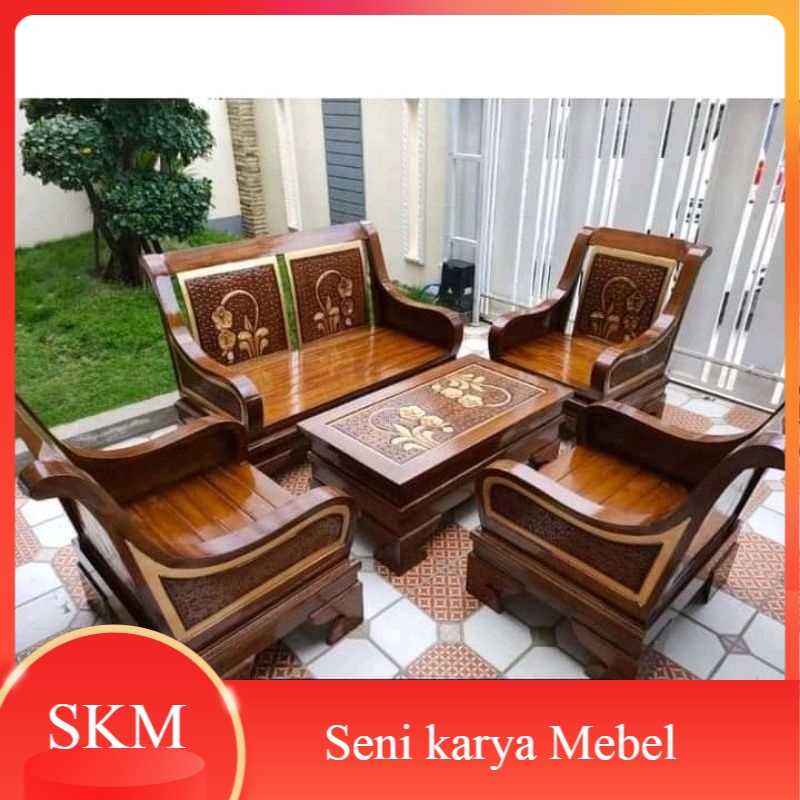 Set kursi meja tamu kayu jati, set kursi tamu kayu jati, meja tamu kayu jati, kursi tamu kayu jati, 