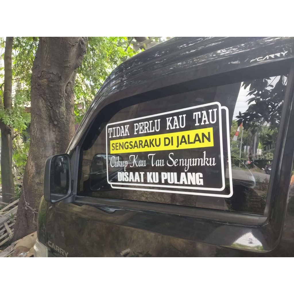 Cutting Stiker Kaca Mobil Truk Kata Kata Lucu Keren Sticker All Varian Aksesoris