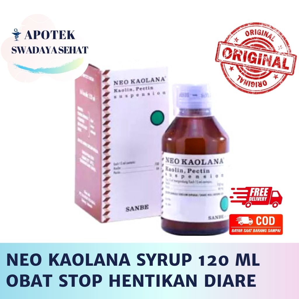 NEO KAOLANA Syrup 120 ML - Kaolin Pectin Obat Hentikan Stop Anti Mencret Diare