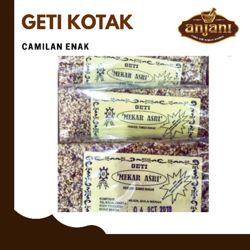 

GETI KOTAK GURIH KRENYES WIJEN ASLI ENAK KHAS TRENGGALEK