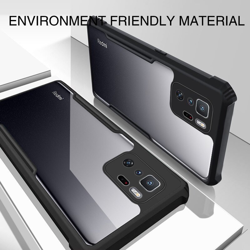 Case Xiaomi Poco X3 GT Armor Fushion Transparent Casing + Tempered Glass Full Layar dan Skin Carbon