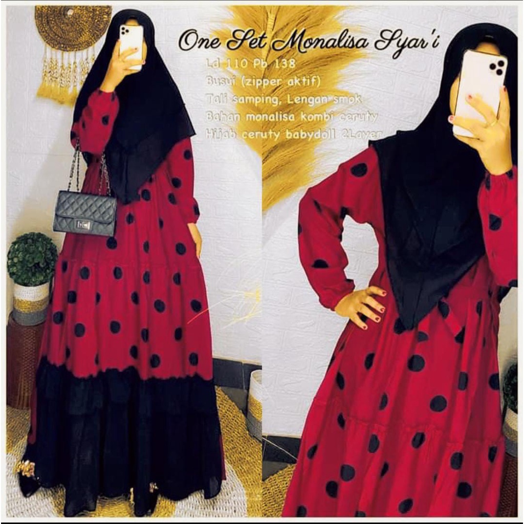 LANGSUNG KIRIM SYARI SUPER BIG SIZE LD=140 [5-XXXL125-145KG]  GAMIS PLUS KRUDUNG/ GAMIS MONALISA KRUDUNG CERUTY