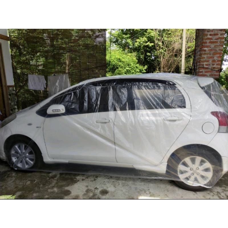 COVER MOBIL TRANSPARAN TEBAL 100 MIKRON AGYA AYLA BRIO JAZZ IGNIS SARUNG MOBIL TUTUP MOBIL YARIS TRANSPARAN WATERPROOF