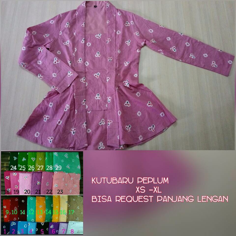 Promo kebaya kutubaru peplum jumputan solo asli kutu baru embos