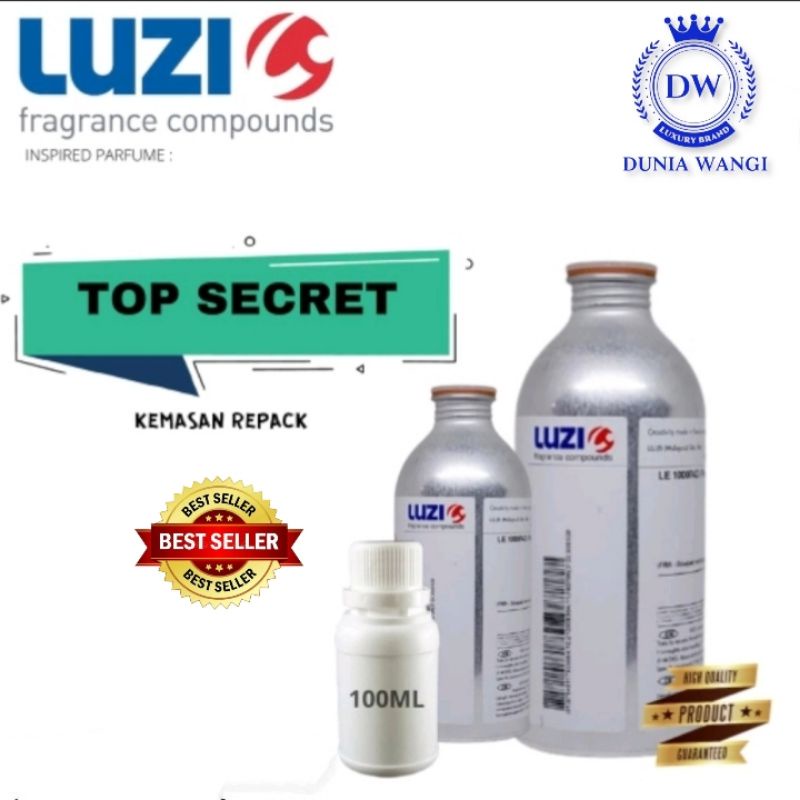 BIBIT PARFUM MURNI | TOP SECRET | LUZI | REPACK | 100 ML - WS