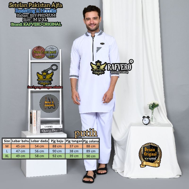 Setelan Pakistan AJFA ORIGINAL RAFVERO - Setelan Baju Muslim Pria