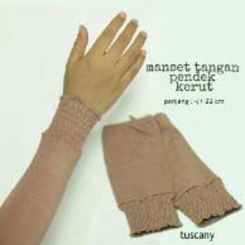 Manset Tangan - Pendek Kerut/manset kerut pendek