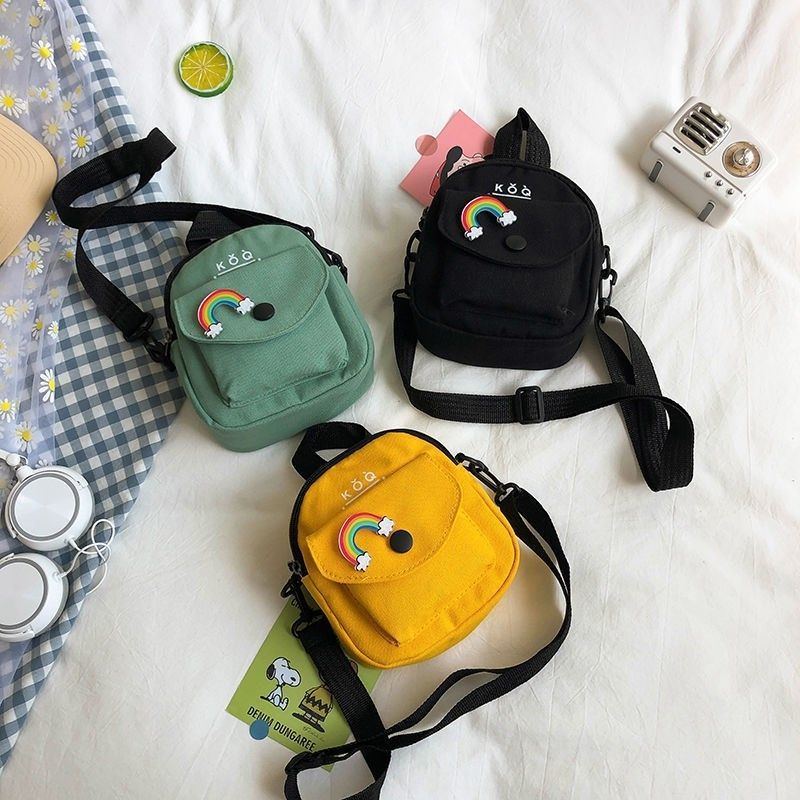 Tas Selempang Perempuan Slingbag Cewek / Tas Musim Panas Kanvas Tas Pinsel Korea Kasual Kecil / Tas Slempang Wanita Casual