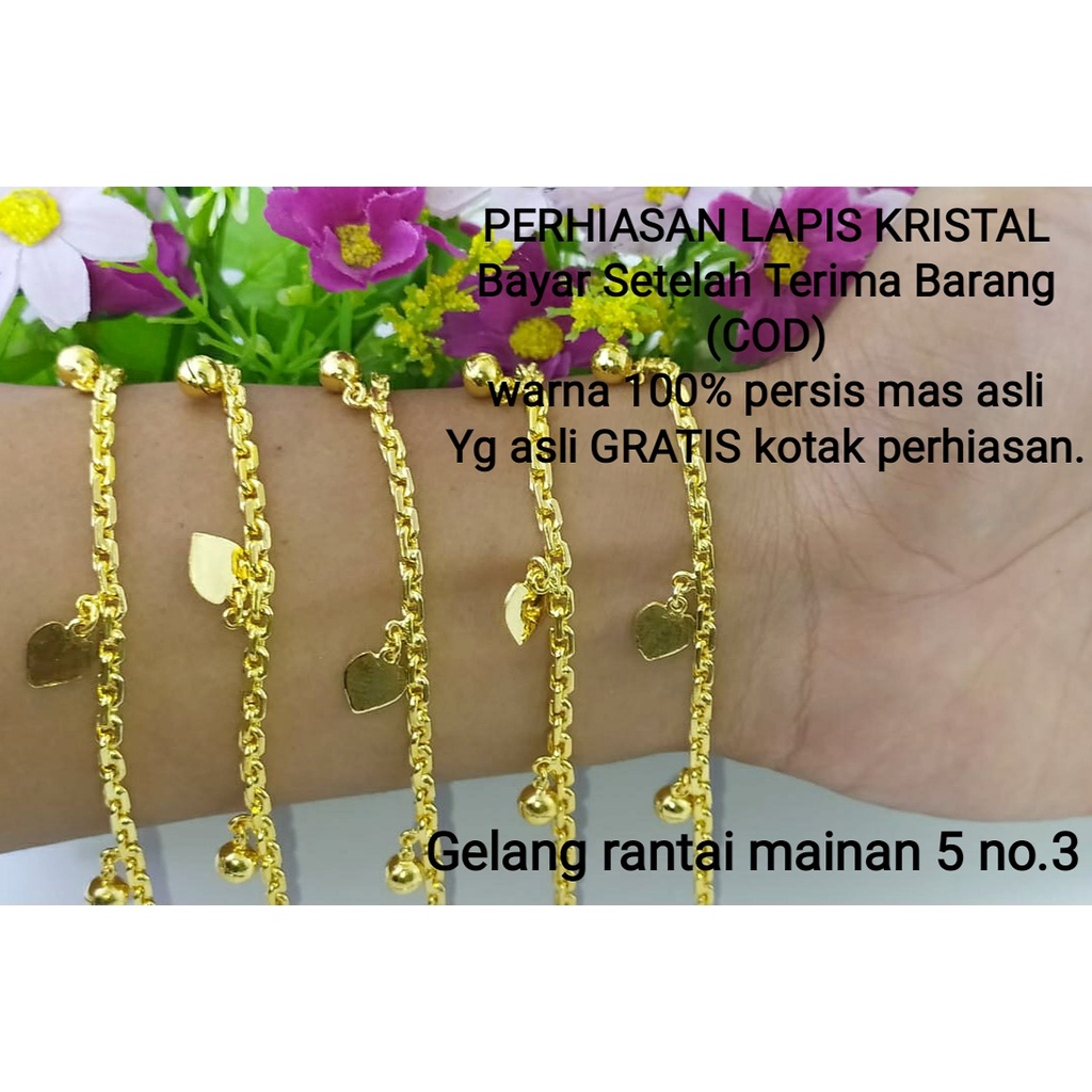 Lapis Kristal Ready Gelang Emas Lapis Kristal G7