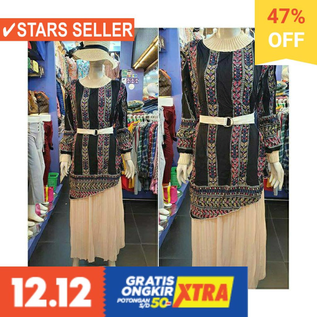 BAJU MUSLIM TERKINI TERBARU WANITA MURAH CEWE ASLI / ✅ MAXIDRESS GAMIS LONGDRESS IMPORT BANGKOK