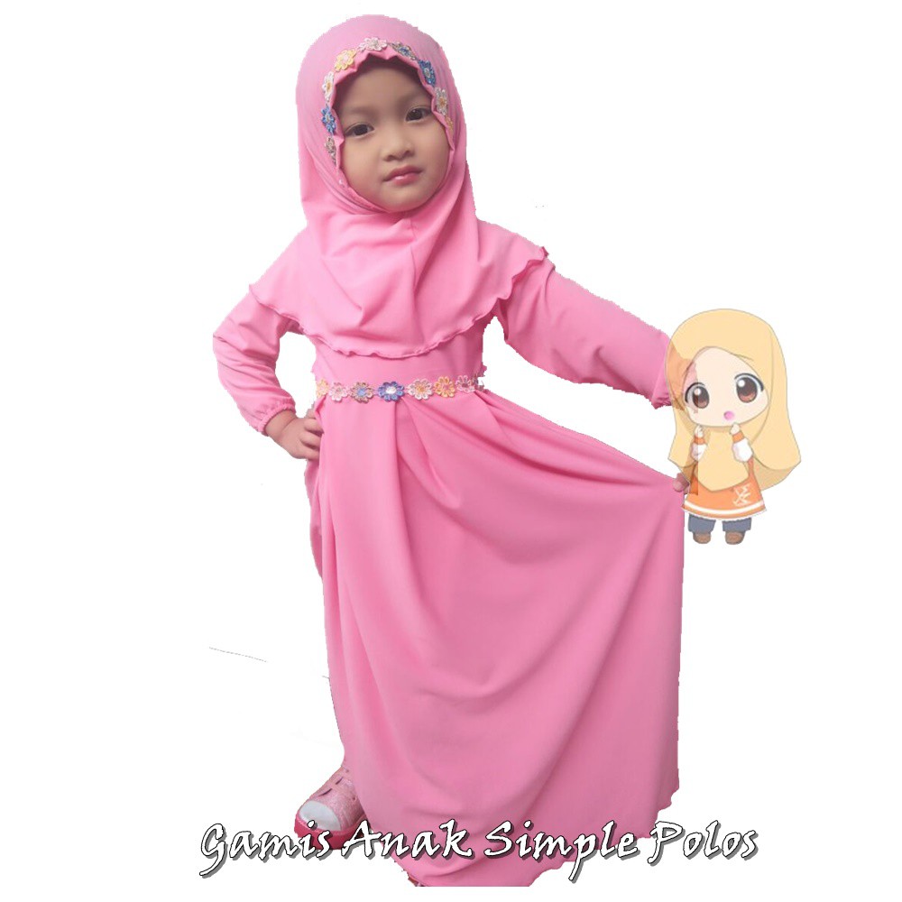 Gamis Anak Muslim Lucu Simpel Baby Pink Shopee Indonesia Gamis Anak Muslim Lucu Simpel Baby Pink Shopee Indonesia