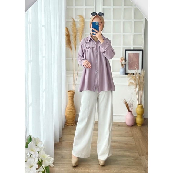 ATASAN SHAKILA 375 JUMBO BIGSIZE ATASAN KERJA NGANTOR POLOS MURAH OOTD MUSLIM STYLISH CASUAL