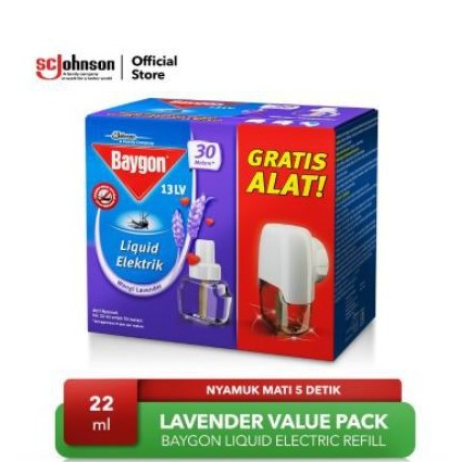 Baygon Liquid Electric Refill Lavender Value Pack 22ml