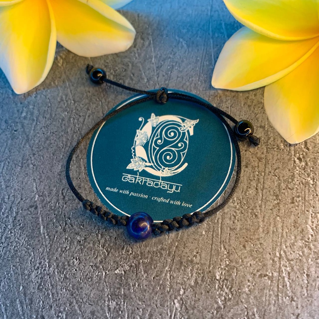 Gelang Zodiak Sagitarius dengan batu Lapis Lazuli